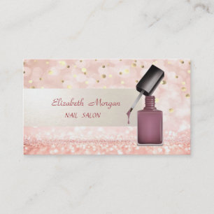 Carte De Visite Paillettes Modernes Bokeh, Confettis, Vernis à Ong