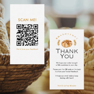 Carte De Visite Pain au levain de blé Laissez un avis QR Code