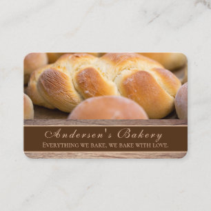 Carte De Visite Pain Au Pain Sur Le Bois Design Chef Boulangerie