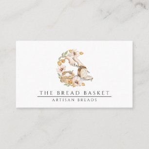 Carte De Visite Pain boulangerie Aquarelle Pain Floral