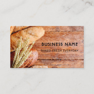 Carte De Visite Pain d'aquarelle mignon et moderne / Boulangerie