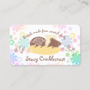 Carte De Visite Pain maison boulangerie joli fleurs