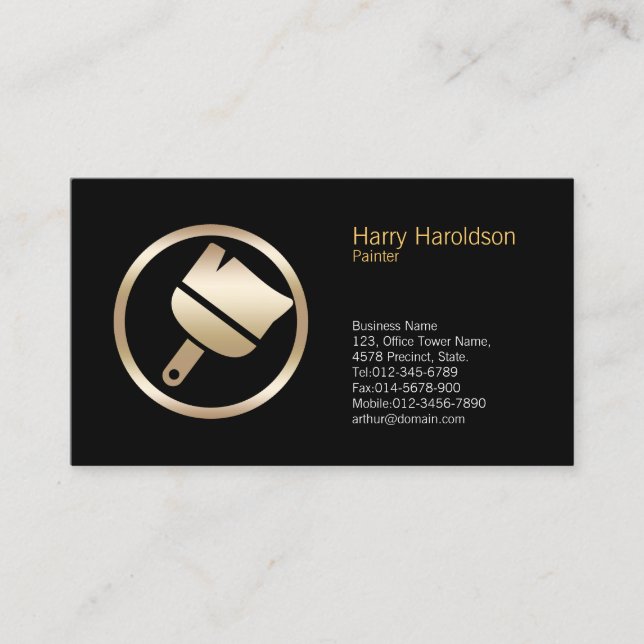 Carte De Visite Paint Brush Icon Painter Business Card (Devant)