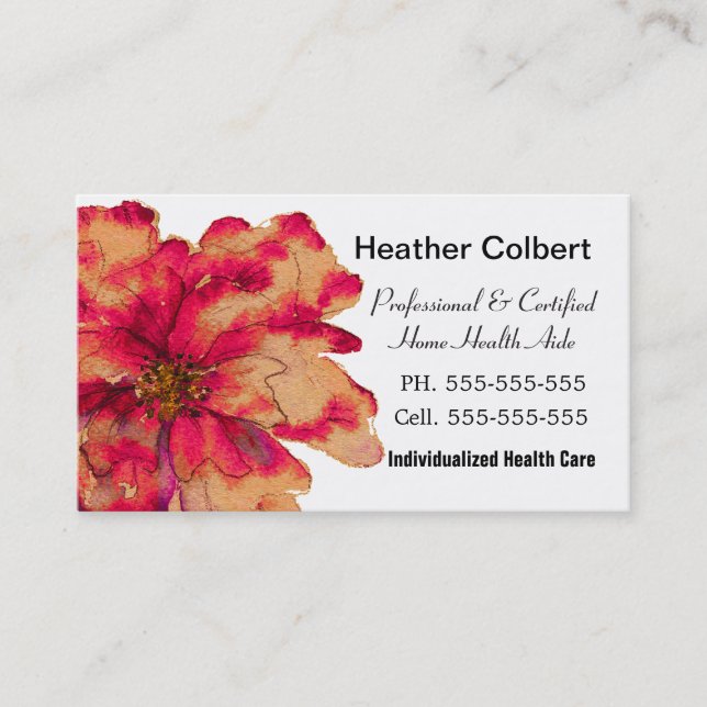 Carte De Visite Paint Me Autumn Caregier Professional (Devant)