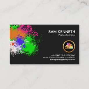 Carte De Visite Paint Splatter Home Painting Entrepreneur