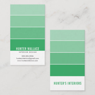 Carte De Visite PAINT SWATCHIP intérieur moderne ombre vert