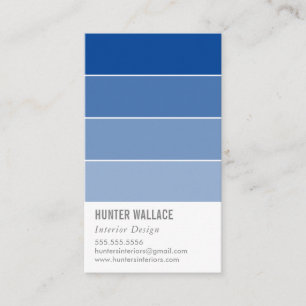Carte De Visite PAINT SWATT CHIP moderne sombre royal bleu