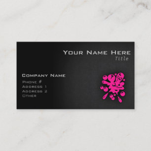 Carte De Visite Paintball rose chaud