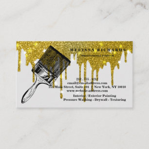 Carte de visite Painter Gold Drip