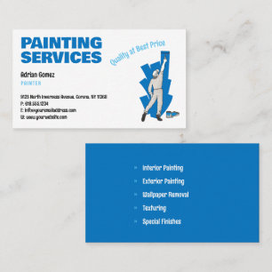 Carte De Visite Painting Services Painter at work Business Card