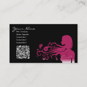 Carte De Visite Paisley rose :  code de qr