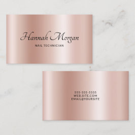Carte De Visite Pale Rose Gold Elegant Ombre
