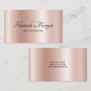 Carte De Visite Pale Rose Gold Elegant Ombre