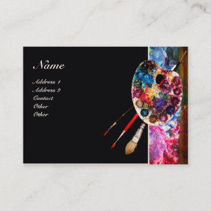 Carte De Visite PALETTE DE COULEUR ARTISTE / Peintre, Matériaux d'