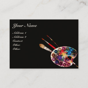 Carte De Visite PALETTE DE COULEUR ARTISTE / Peintre, Matériaux d'