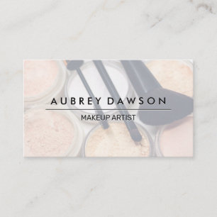 Carte De Visite Palette de maquillage   Brosses de maquillage
