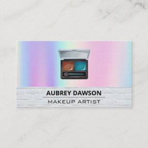 Carte De Visite Palette de maquillage et pinceau   Rainbow Blend
