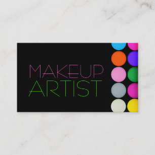 Carte De Visite Palette d'ombre colorée Maquillage Artiste Cosméti