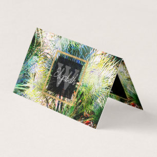 Carte De Visite Palm Feuille moderne Tropical Abstract Design
