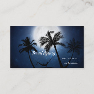 Carte De Visite Palm trees in the moonlight