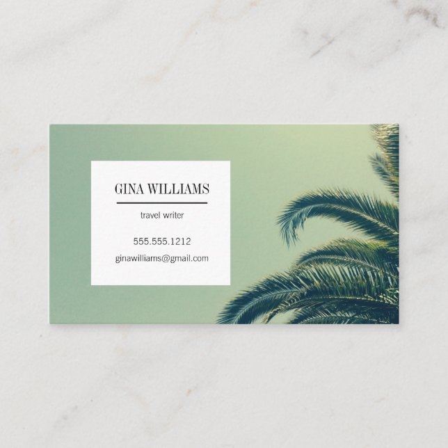 Carte De Visite Palmier tropical (Devant)