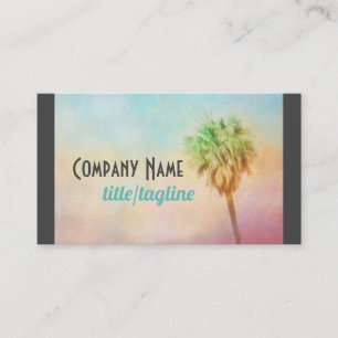 Carte De Visite palmier tropical nature art aquarelle design