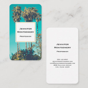 Carte De Visite Palmiers tropicaux Californie Rétro