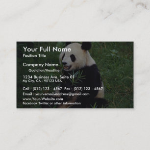 Carte De Visite Panda géant, province de Sichuan, Chine