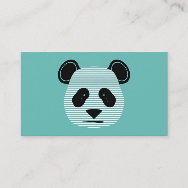 Carte De Visite panda rayures (Devant)