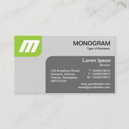 Carte De Visite Panels MonoGram v2 - Martian Green et Grey