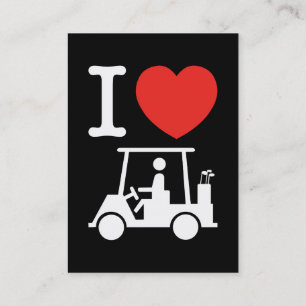 Carte De Visite Panier de golf I Heart (Love)