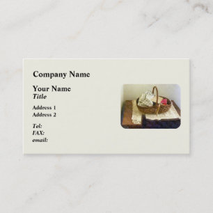 Carte De Visite Panier de tissu et de ruban de mesure