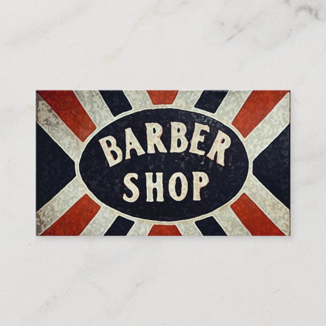 Carte De Visite Panneau Barbershop (Devant)