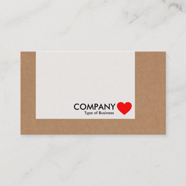Carte De Visite Panneau - Coeur - Boîte en carton (Devant)