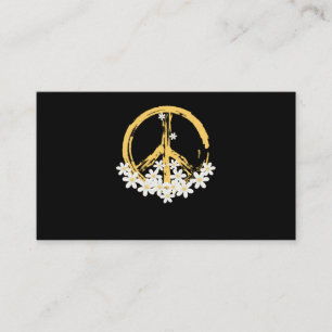 Carte De Visite Panneau de Paix Daisy Hippie Jardinage