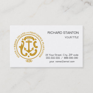 Carte De Visite Panneau de Rhode Island