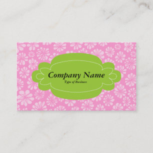 Carte De Visite Panneau décoratif 01 - Martian Green - Floral ros