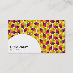 Carte De Visite Panneau en demi-cercle - Motif Hexagon 01