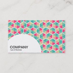 Carte De Visite Panneau en demi-cercle - Motif Hexagon 02