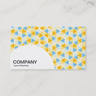Carte De Visite Panneau en demi-cercle - Motif Hexagon 03