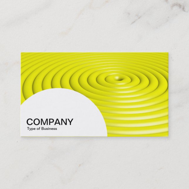 Carte De Visite Panneau semi-cercle - Anneaux concentrés - Jaune (Devant)