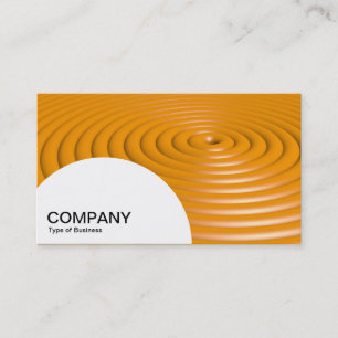 Carte De Visite Panneau semi-cercle - Anneaux concentrés - orange
