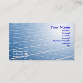 Carte De Visite Panneau solaire