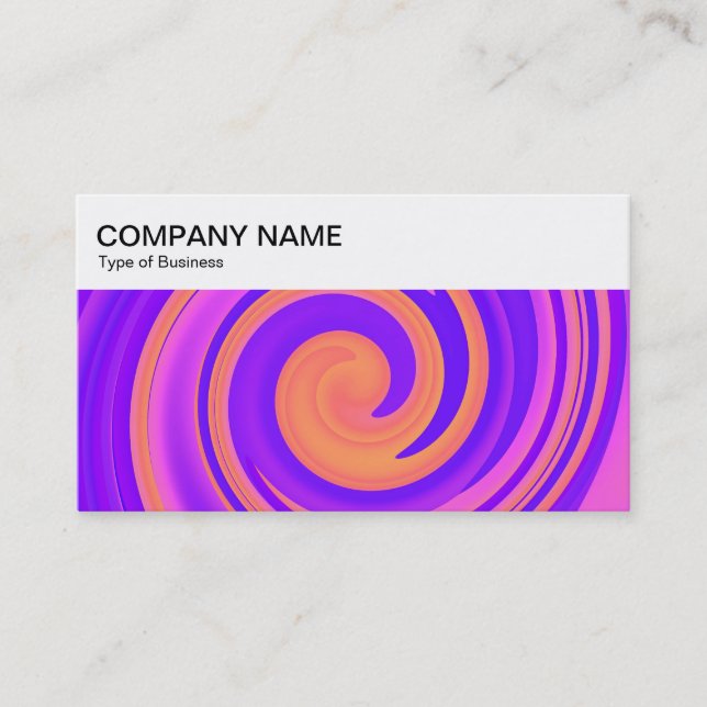 Carte De Visite Panneau supérieur - Abstrait Swirl 250816 - 01c Bu (Devant)