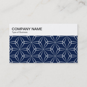 Carte De Visite Panneau supérieur - Asanoha Motif 02 - Indigo 0017