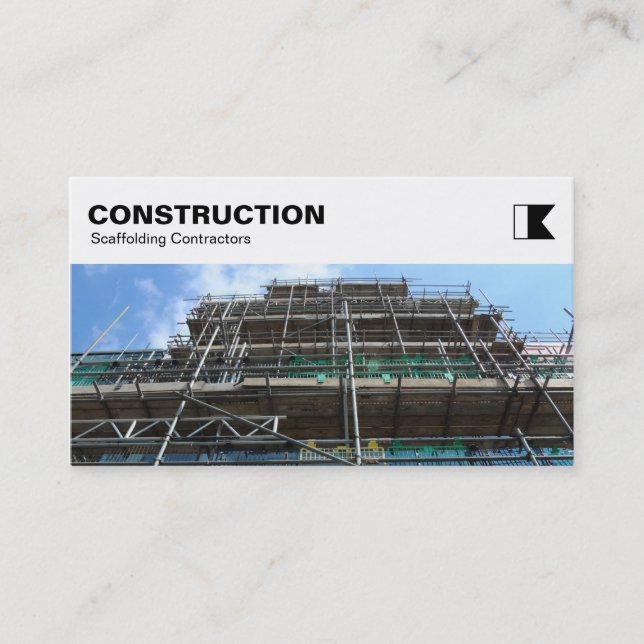 Carte De Visite Panneau supérieur - construction - échafaudage (Devant)