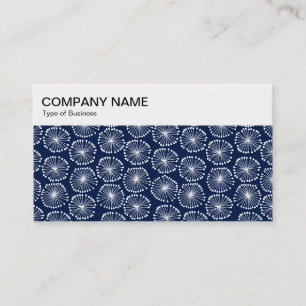Carte De Visite Panneau supérieur - Modèle floral 02 - Indigo Busi