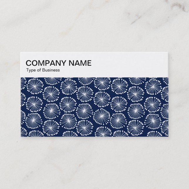 Carte De Visite Panneau supérieur - Modèle floral 02 - Indigo Busi (Devant)