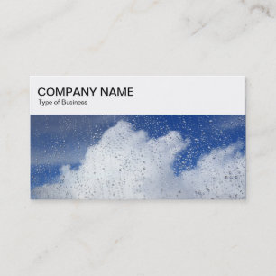 Carte De Visite Panneau supérieur - Pluie sur fenêtre avec nuages 