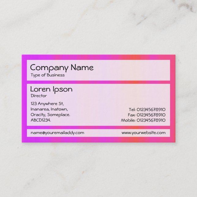 Carte De Visite Panneaux 02 - Haze rose (Devant)